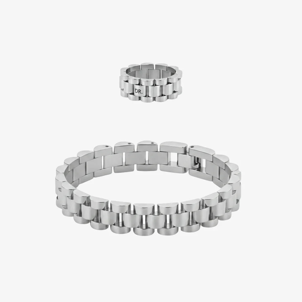 Presidential Ring Men's Set — Silver