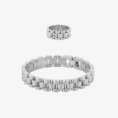 Presidential Ring Men's Set — Silver