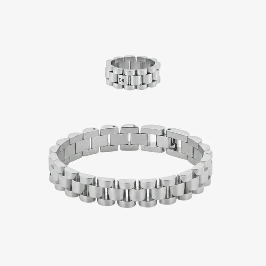 Presidential Ring Men's Set — Silver