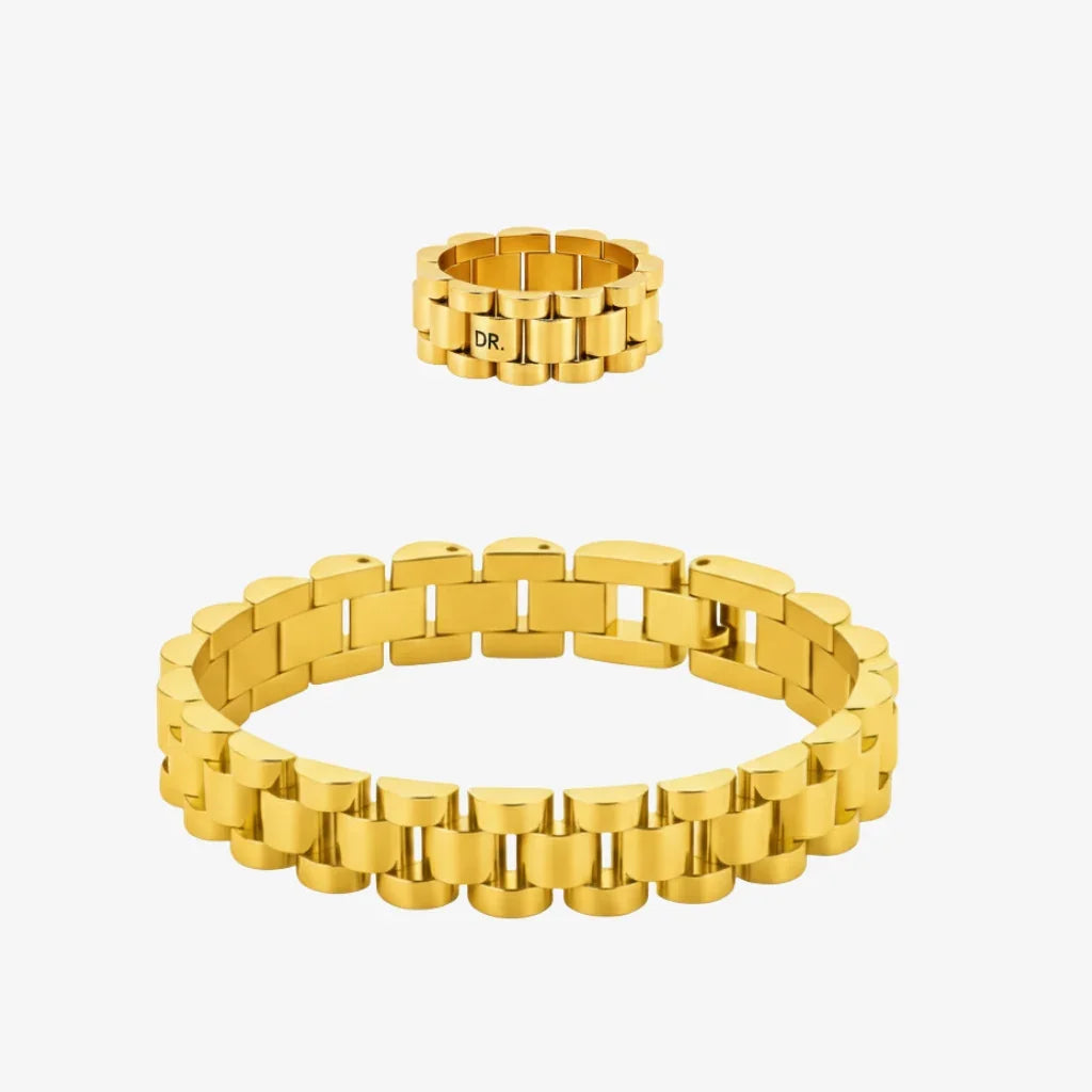 Presidential Ring Men's Set — 18K Gold