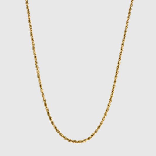 Rope 3MM Men's Chain — 18K Gold