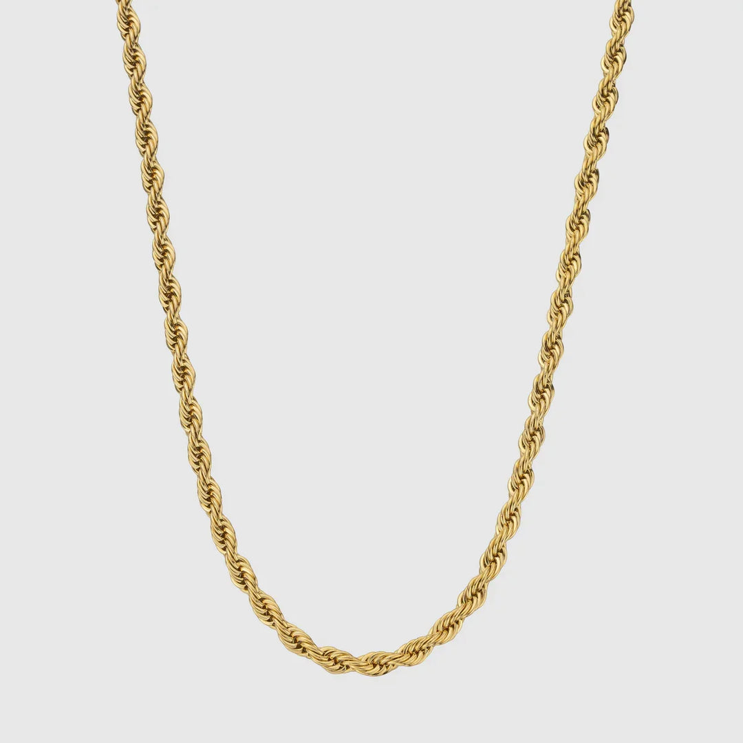 Rope 5MM Men's Chain — 18K Gold
