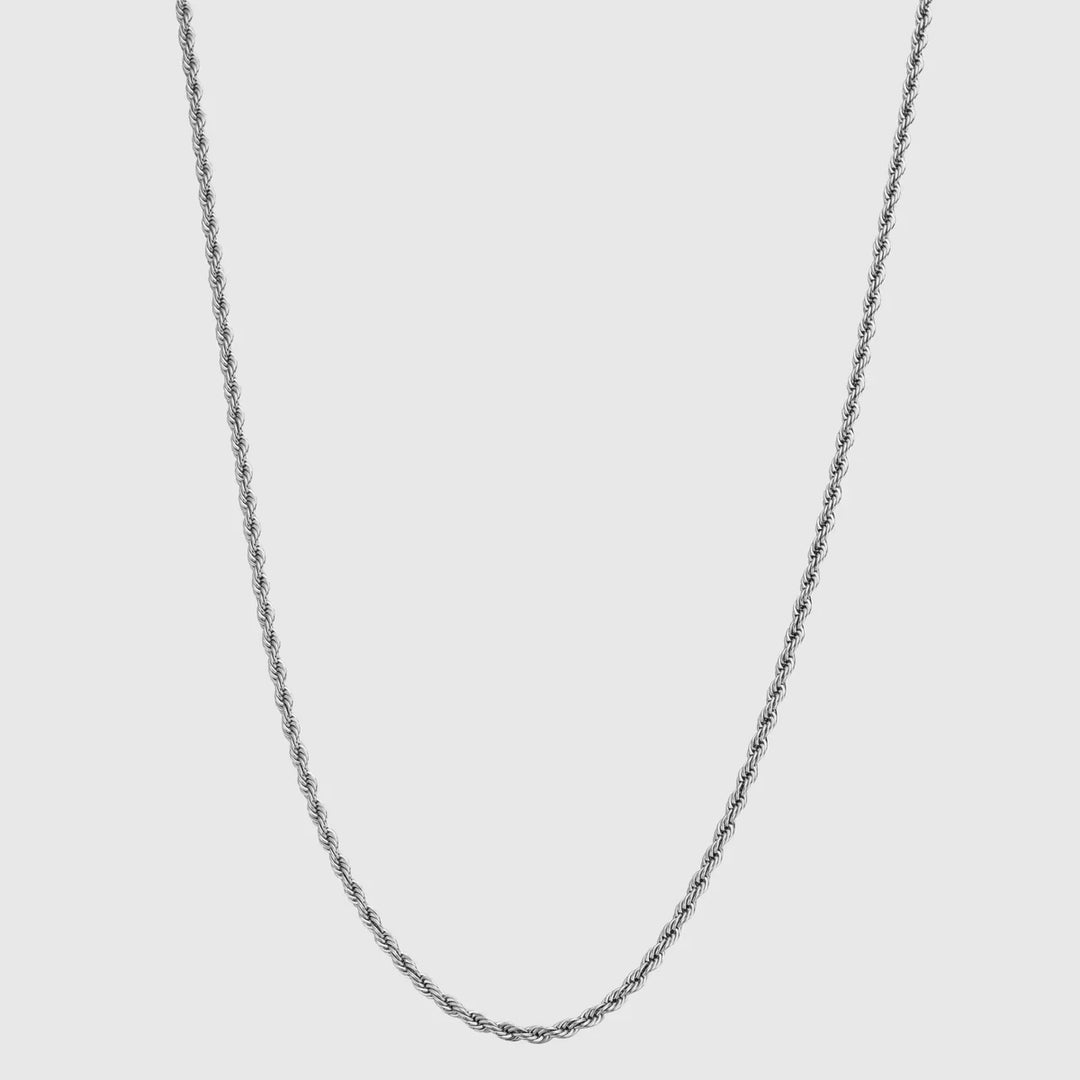 Rope 3MM Men's Chain — Silver