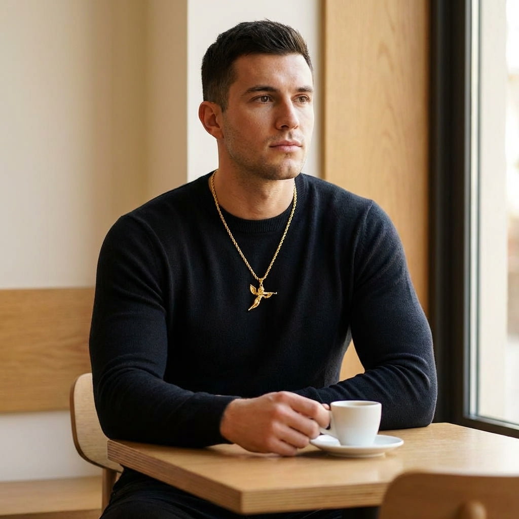 STAVR Cafe — Angel Pendant — 18K Gold