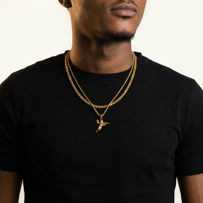 STAVR Onmodel — Angel × Wheat Set — 18K Gold