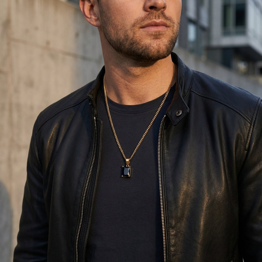 STAVR Urban — Black Onyx Necklace — 18K Gold