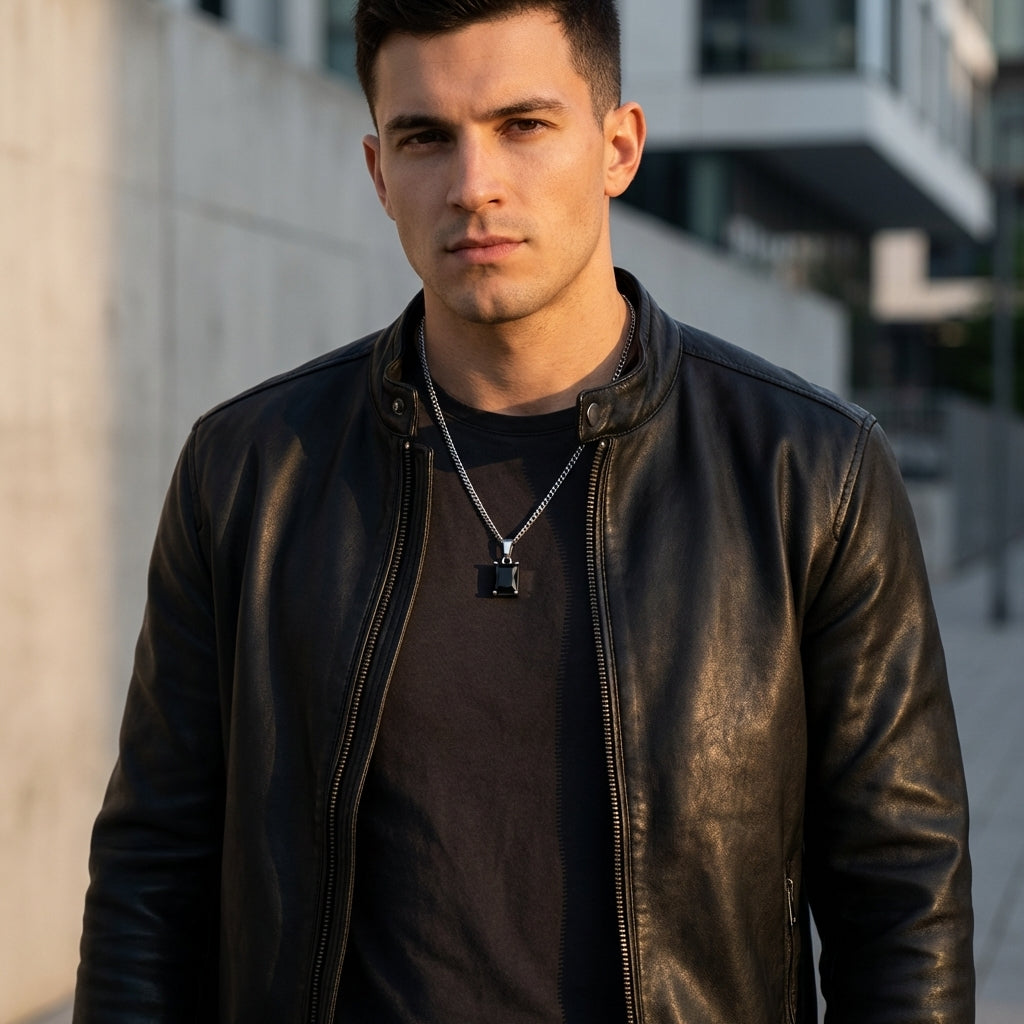 STAVR Urban — Black Onyx Necklace — Silver
