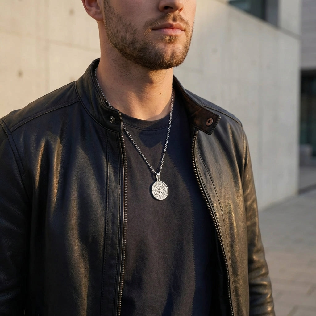STAVR Urban — Compass Mini Pendant — Silver