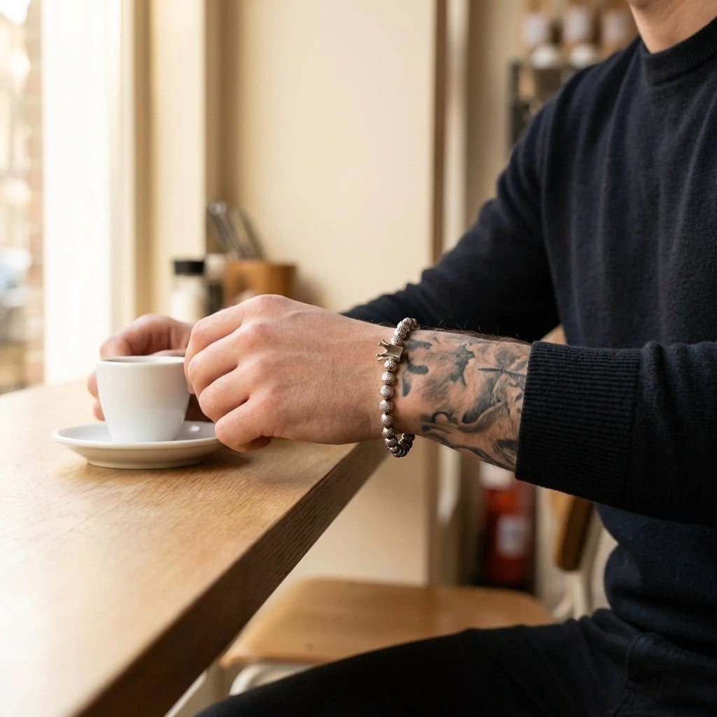 STAVR Cafe — Crown Bracelet — Silver