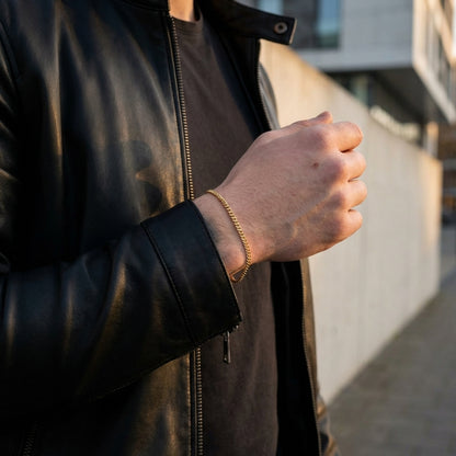 STAVR Urban — Cuban Link 2MM Bracelet — 18K Gold