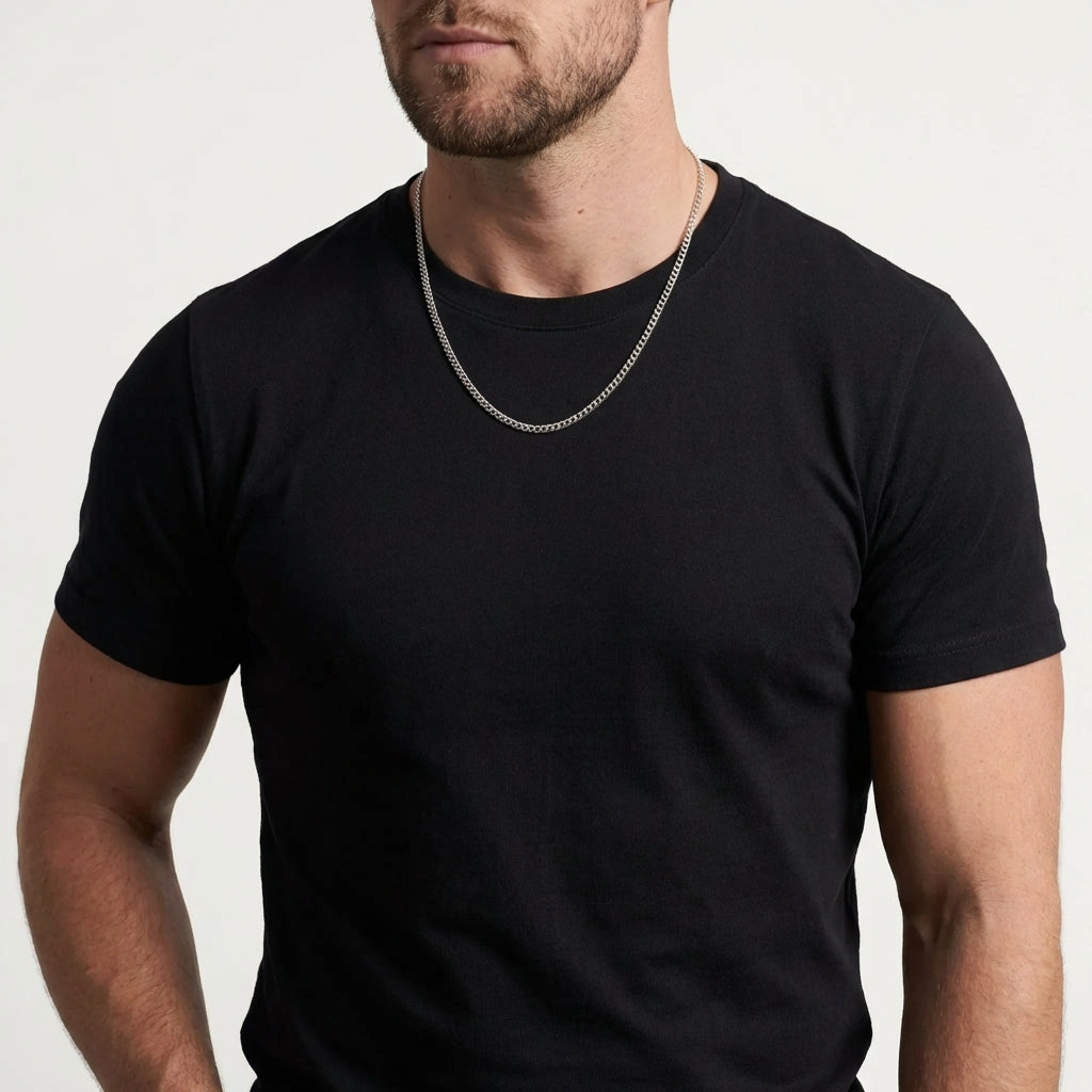 STAVR Onmodel — Cuban Link 2MM Chain — Silver