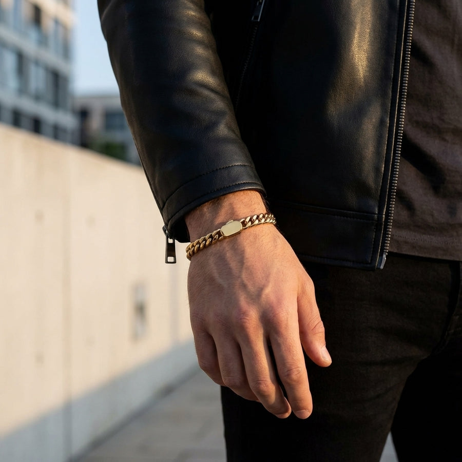 STAVR Urban — Cuban Link 8MM Bracelet — 18K Gold