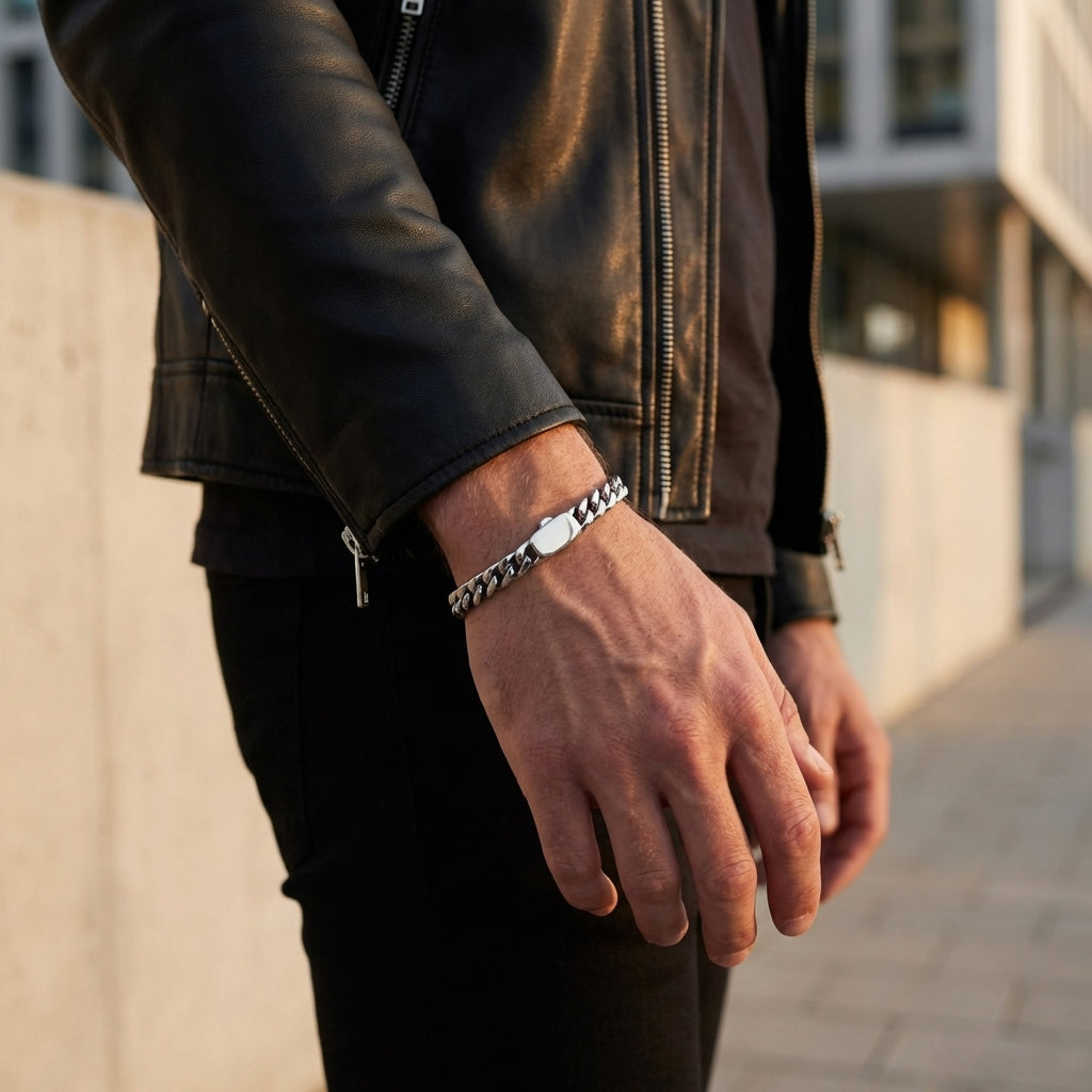 STAVR Urban — Cuban Link 8MM Bracelet — Silver