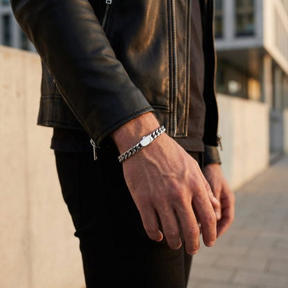 STAVR Urban — Cuban Link 8MM Bracelet — Silver