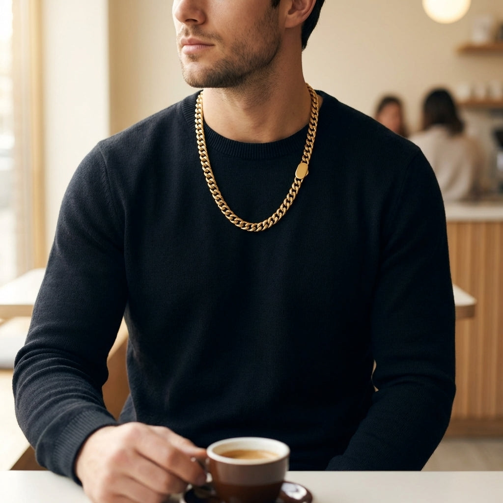 STAVR cafe — Cuban Link 8MM Chain — 18K Gold
