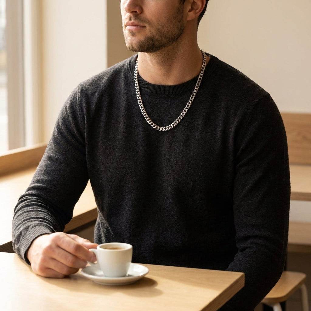 STAVR cafe — Cuban Link 8MM Chain — Silver