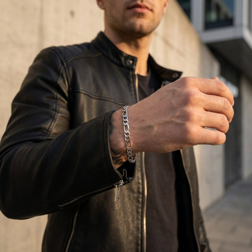 STAVR Urban — Figaro 5MM Bracelet — Silver