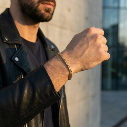 STAVR Urban — Franco 3MM Bracelet — 18K Gold