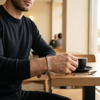 STAVR Cafe — Franco 3MM Bracelet — Silver