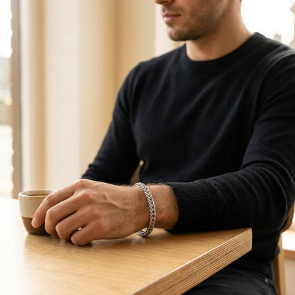 STAVR Cafe — Franco 5MM Bracelet — Silver