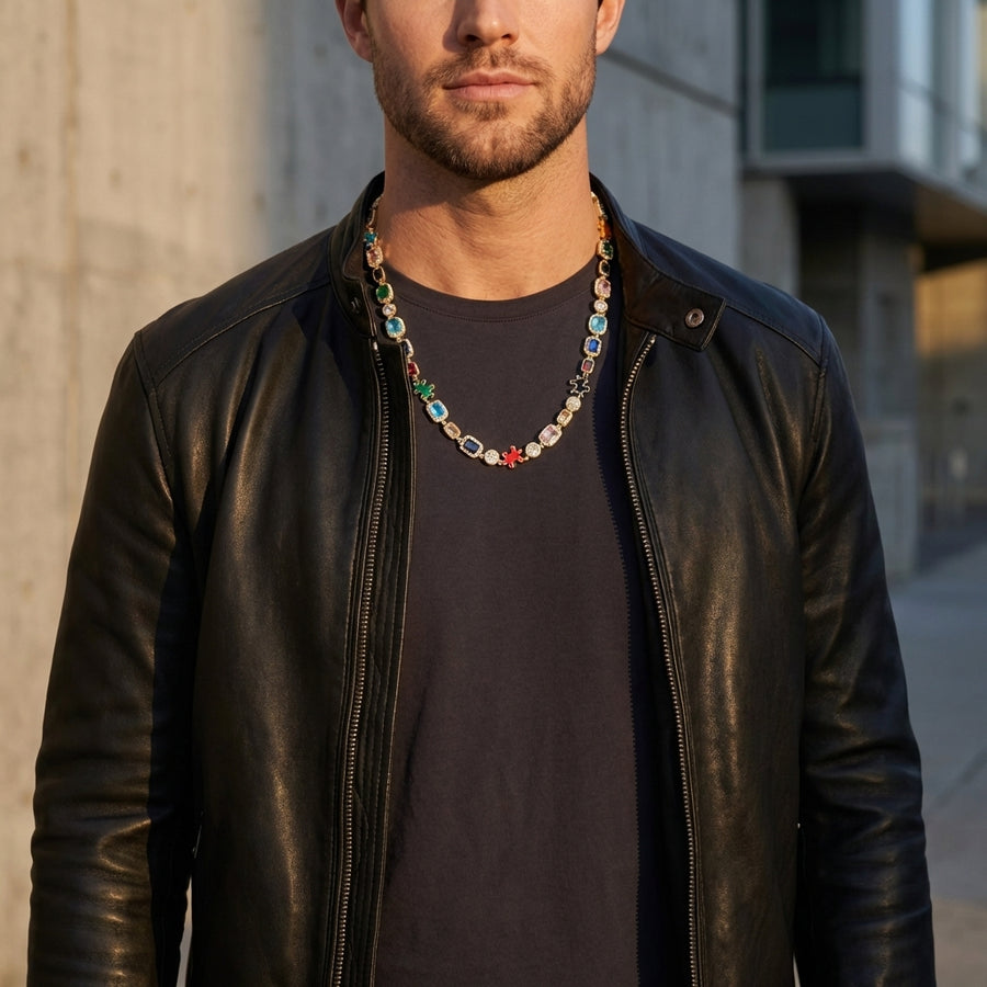 STAVR Urban — Iced Gemstone Necklace — 18K Gold