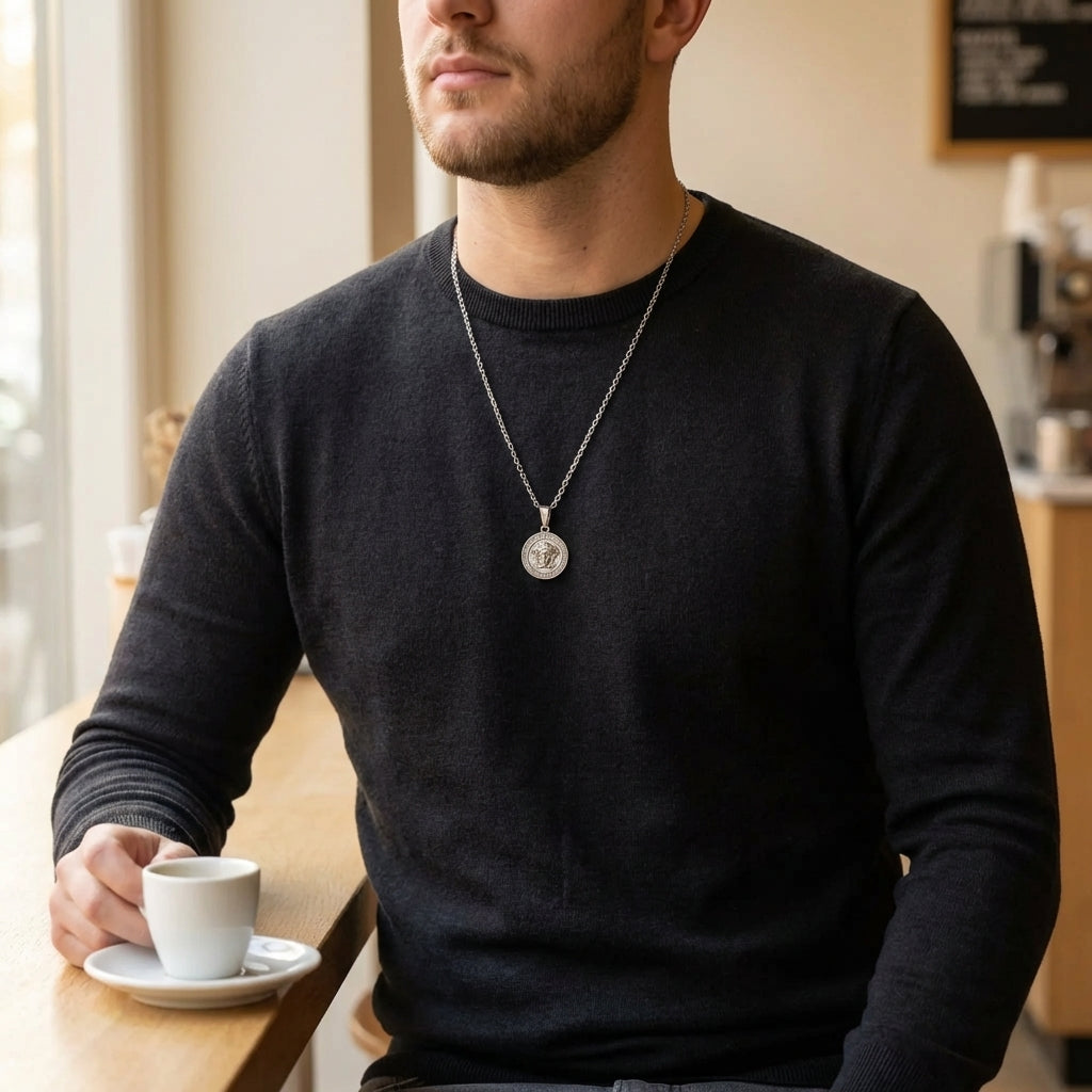 STAVR Cafe — Medusa Pendant — Silver