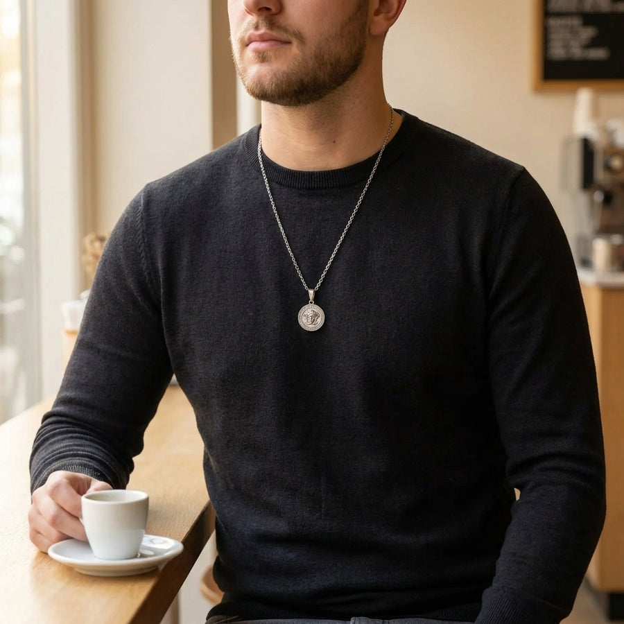 STAVR Cafe — Medusa Pendant — Silver