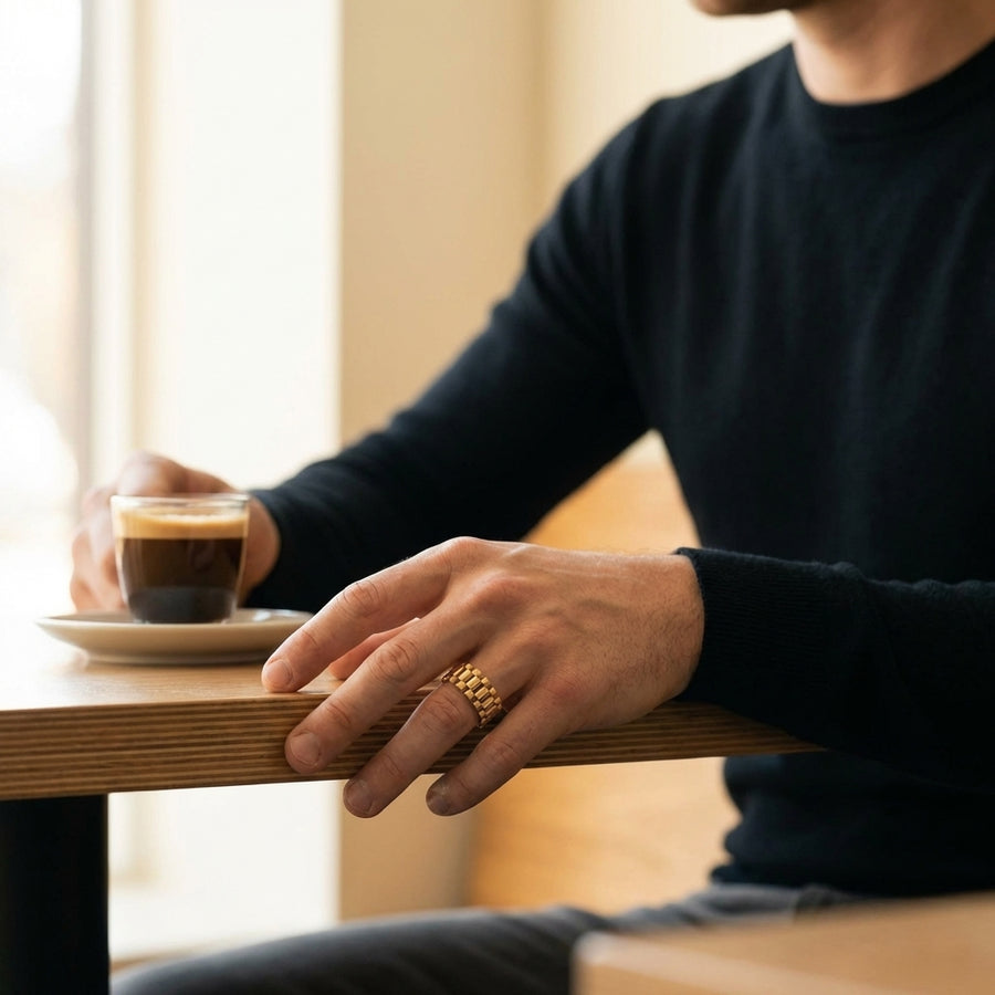 STAVR Cafe — Presidential Ring — 18K Gold