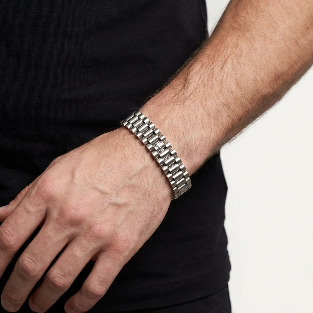 STAVR Onmodel — Rolex 15MM Bracelet — Silver