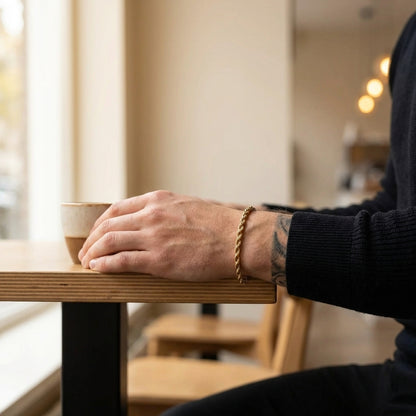 STAVR Cafe — Rope 3MM Bracelet — 18K Gold