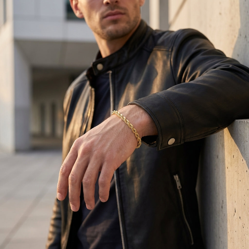 STAVR Urban — Rope 5MM Bracelet — 18K Gold