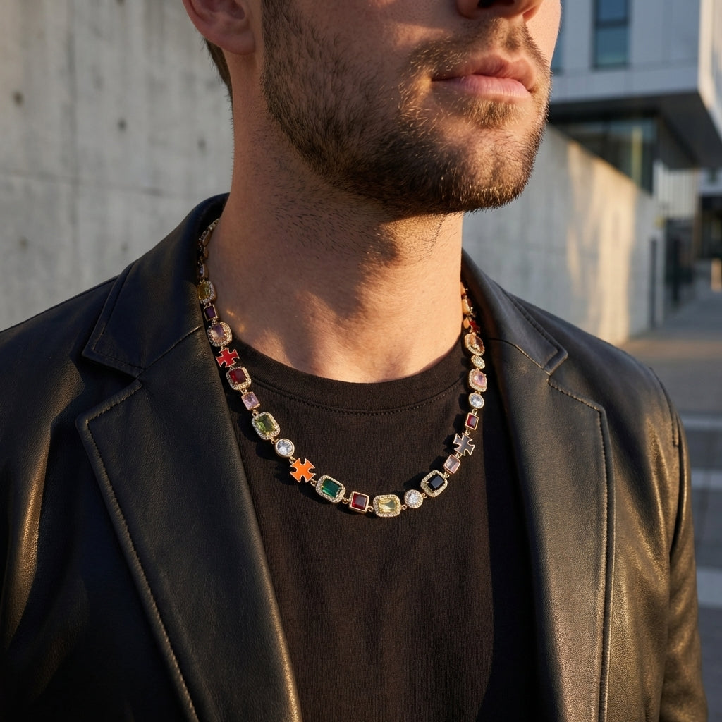STAVR Urban — Royal Gemstone Necklace — 18K Gold
