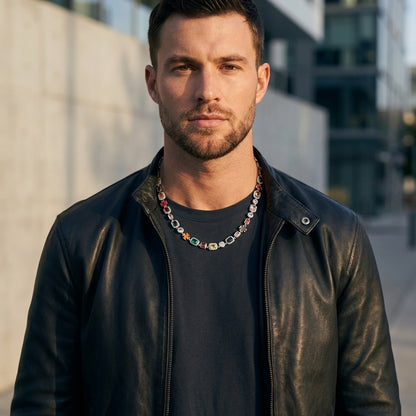 STAVR Urban — Royal Gemstone Necklace — Silver