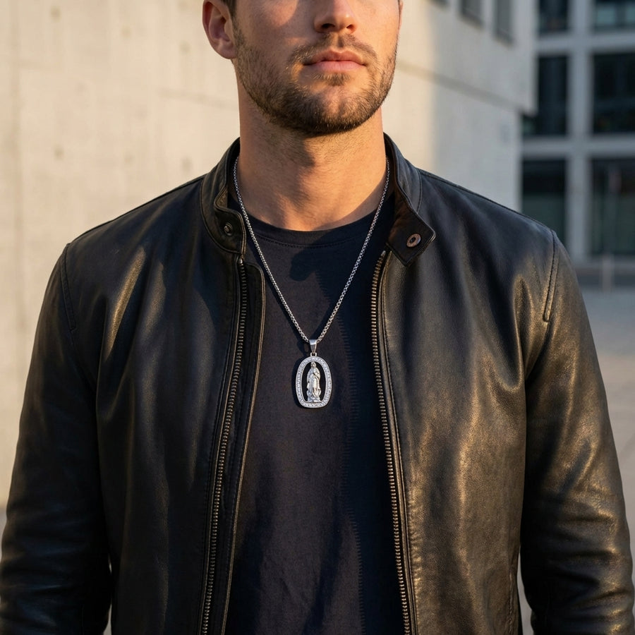 STAVR Urban — Virgin Mary Iced Pendant — Silver