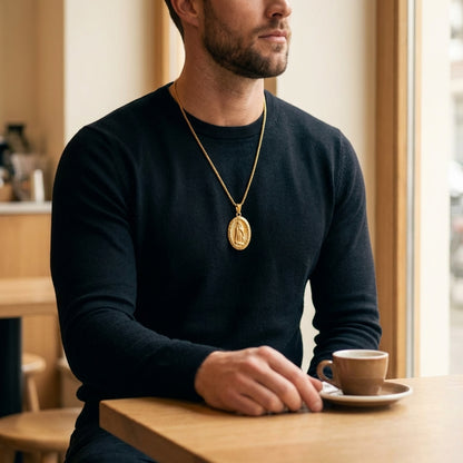 STAVR Cafe — Virgin Mary Pendant — 18K Gold