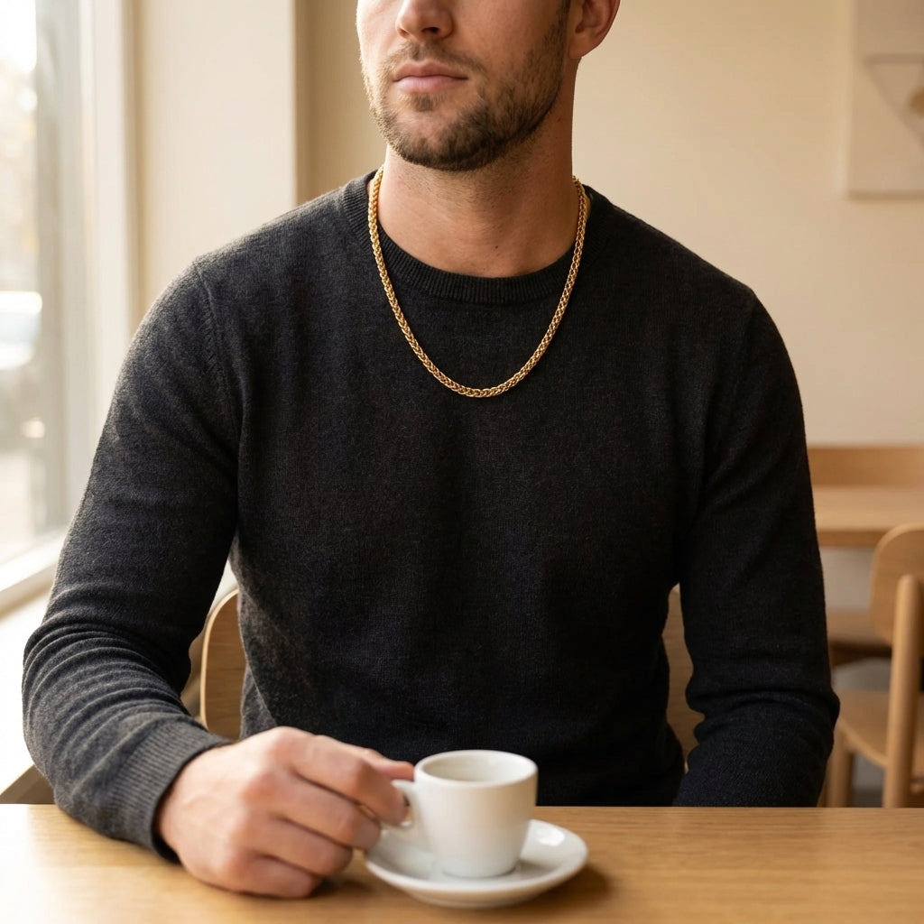 STAVR Cafe — Wheat 5MM Chain — 18K Gold