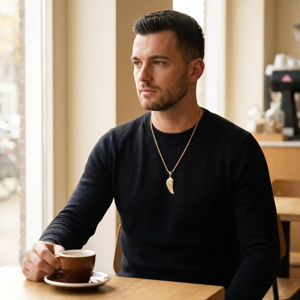 STAVR Cafe — Wing Pendant — 18K Gold