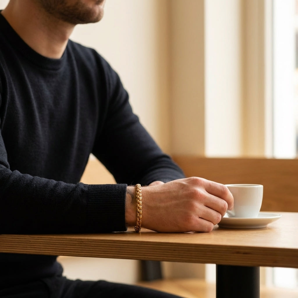 STAVR Cafe — Wire Bracelet — 18K Gold