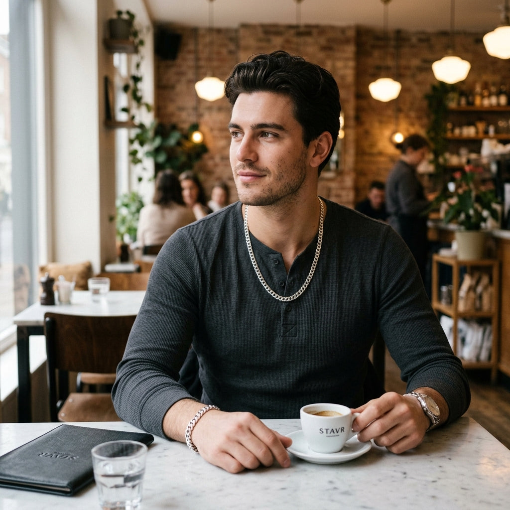 STAVR Cafe — Presidential Men's Set — Silver