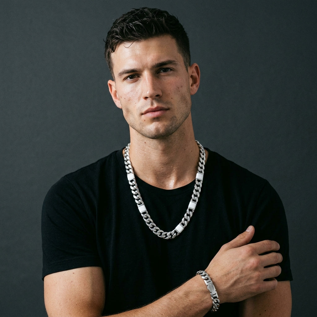 STAVR Onmodel — Presidential White Men's Set — Silver