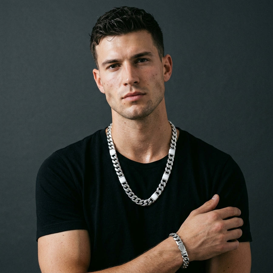 STAVR Onmodel — Presidential White Men's Set — Silver