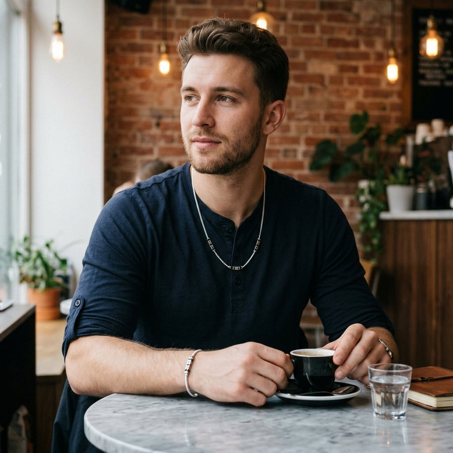 STAVR Cafe — Wire × Rome Black Men's Set — Silver