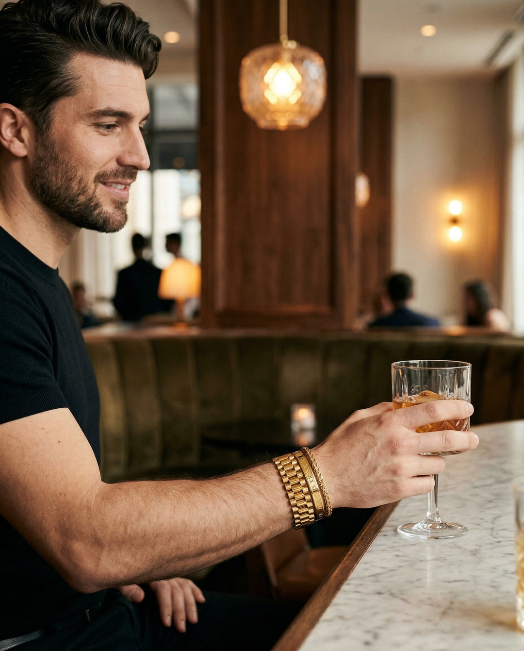 Presidential Set — 18K Gold lifestyle photo - editorial mens jewelry