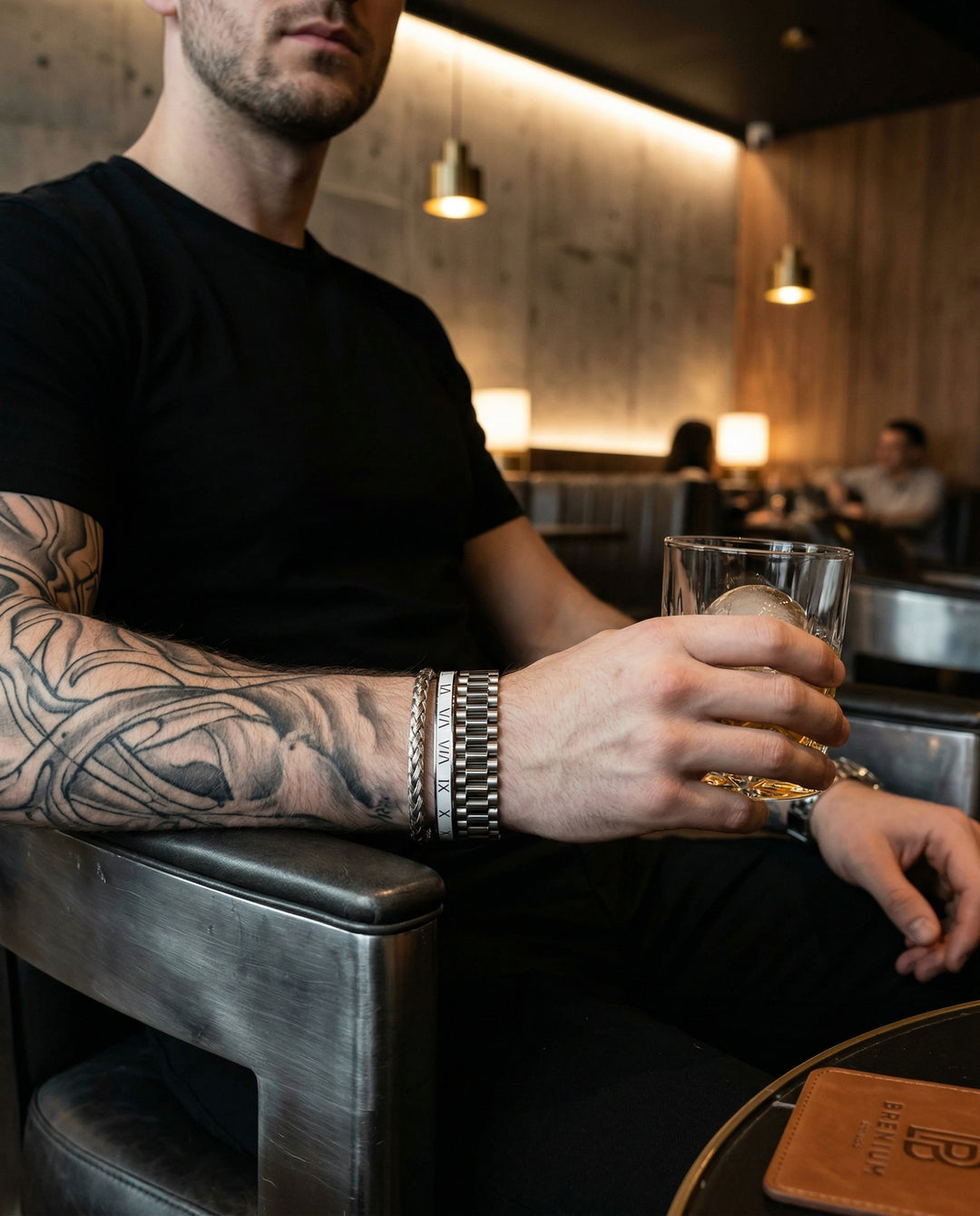 Presidential White Set — Silver lifestyle photo - editorial mens jewelry