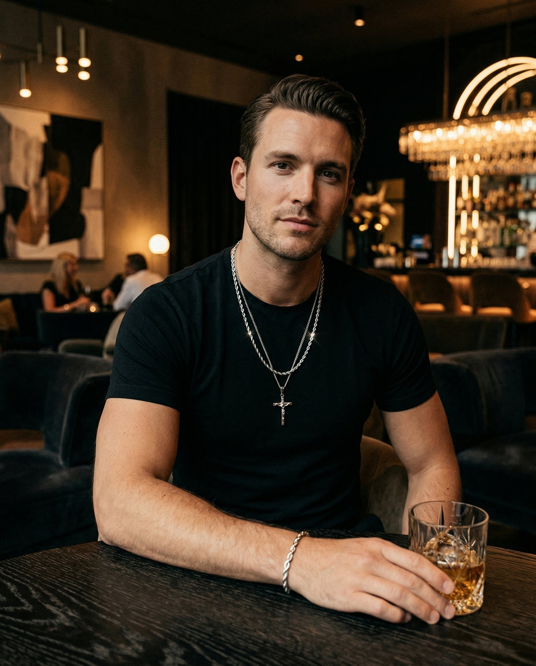Cross Gift Set — Silver lifestyle photo - editorial mens jewelry