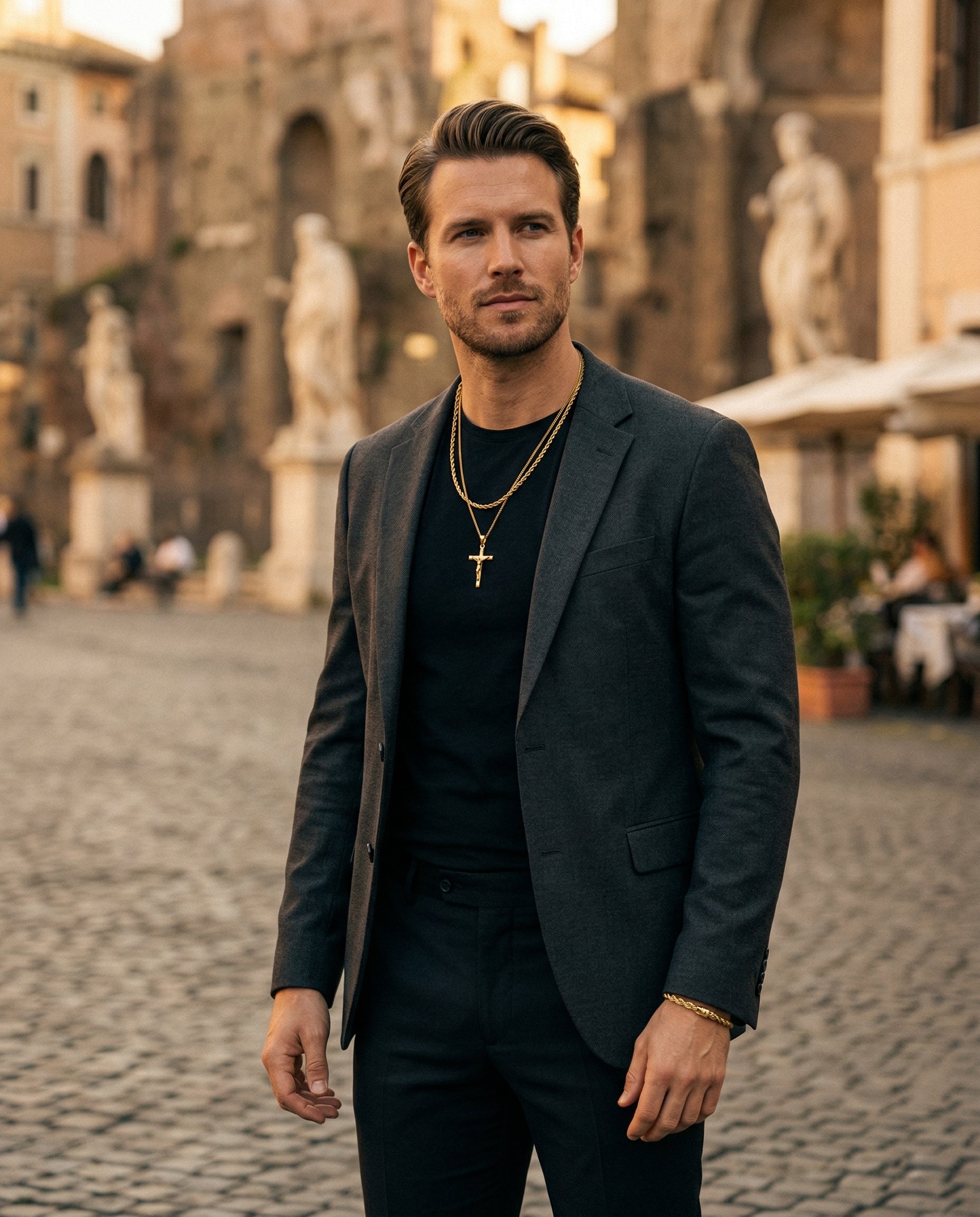 Cross Gift Set — 18K Gold lifestyle photo - premium masculine style