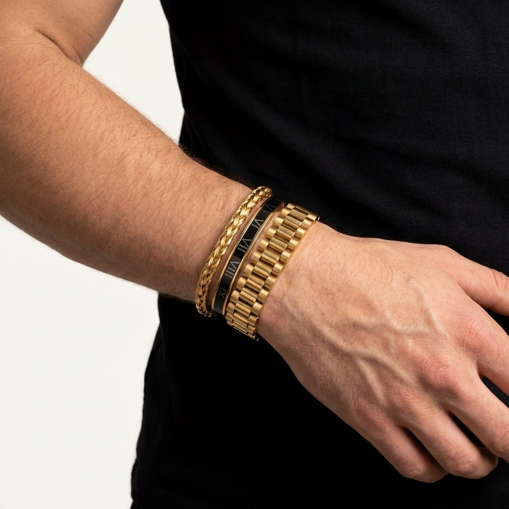 Gemini 3 Pro SQUARE — Presidential Black Set 18K Gold