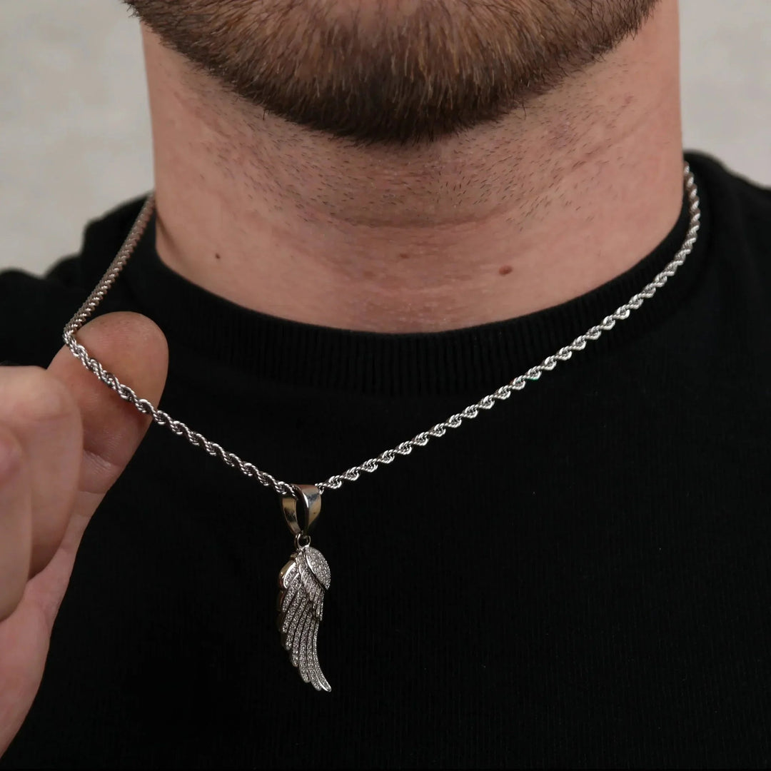Wing Men's Pendant — Silver