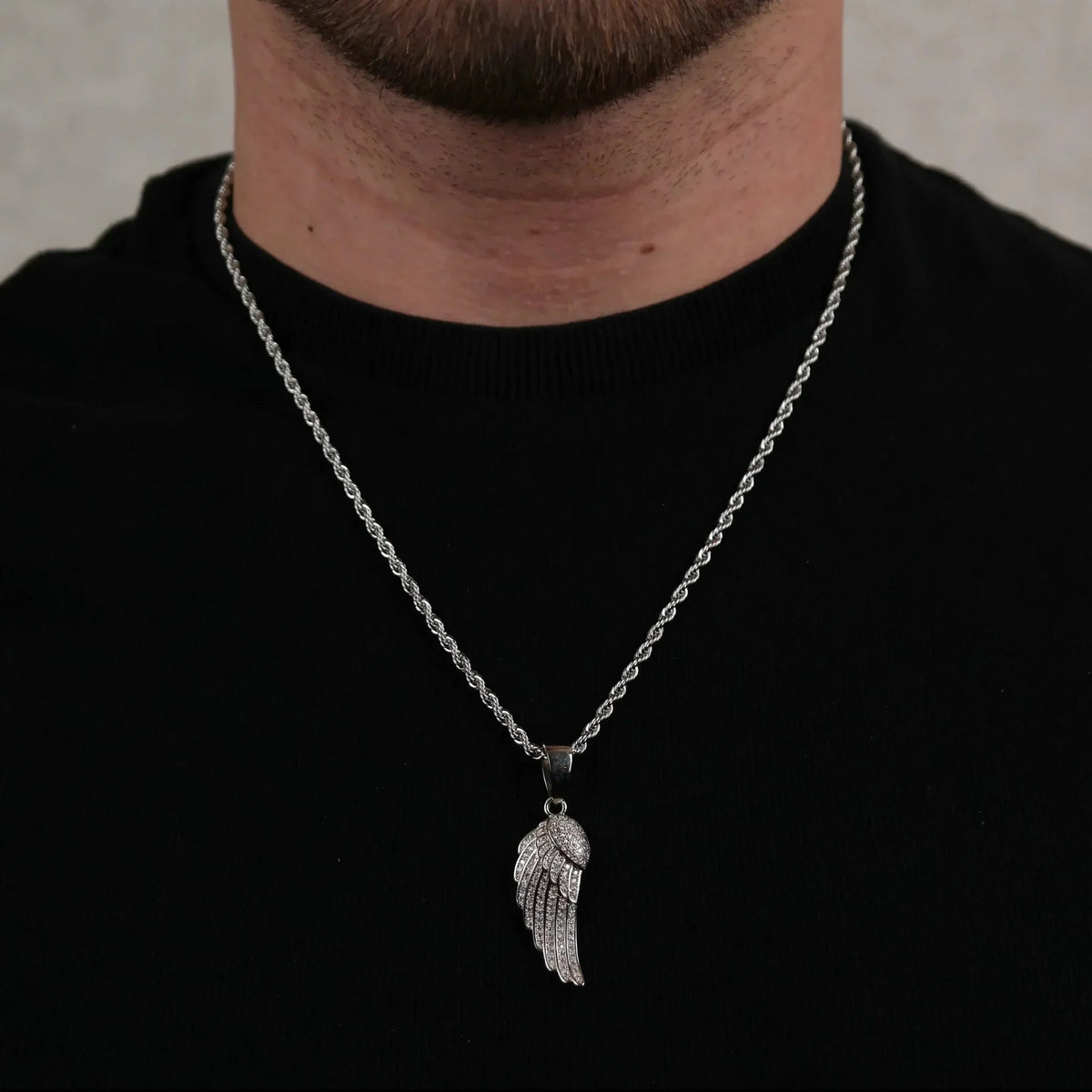 Wing Men's Pendant — Silver
