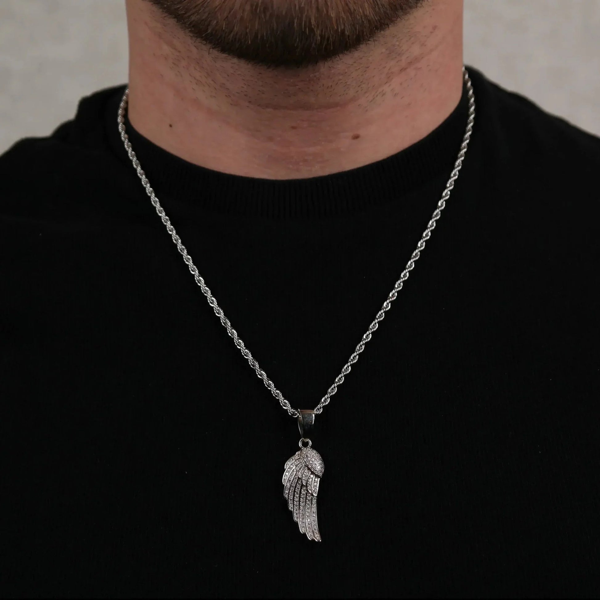 Wing Men's Pendant — Silver